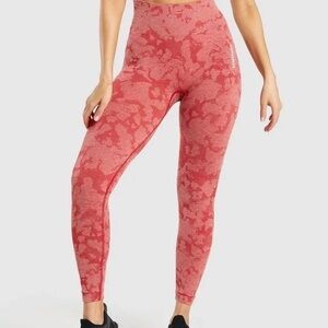 GymShark Red Camo Leggings
